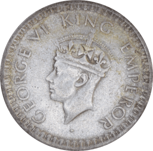 Avers ½ roupie 1944 L George VI