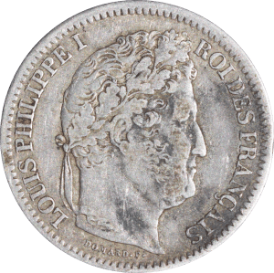 Avers 2 francs 1839 A Louis Philippe I
