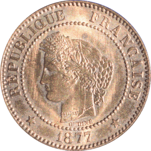 Avers 2 centimes Cérès 1877 A