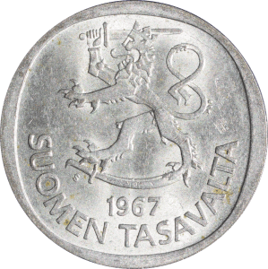 Obverse 1 mark 1967