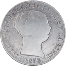 4 reales Isabel II 1853 Barcelone - Obverse
