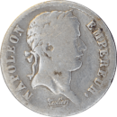 Demi franc Napoléon Empereur 1808 W - Obverse