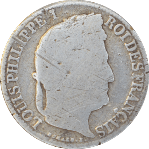 Avers ½ franc Louis Philippe 1841 B