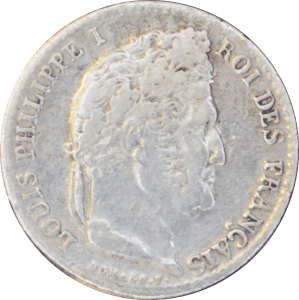 ¼ franc Louis-Philippe 1833 M - Avers