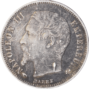 Avers 50 centimes Napoléon III 1860 A