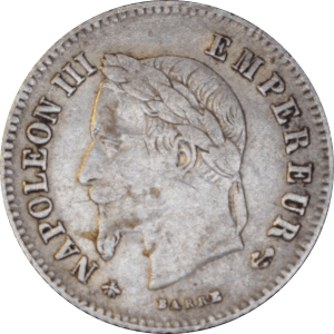 Avers 20 centimes Napoléon III 1864 A