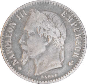 Avers 50 centimes Napoléon III 1867 BB