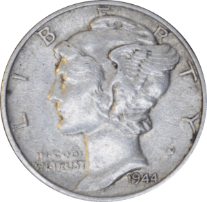 Obverse 10 cents "Mercury Dime" 1944