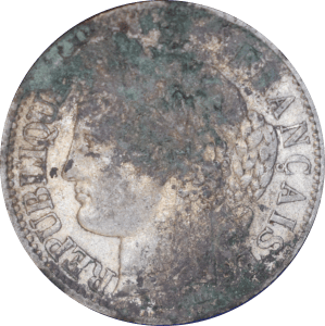 Avers 2 francs Cérès 1849 A