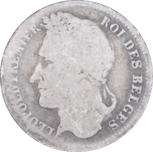 Avers ¼ franc Léopold Ier 1834