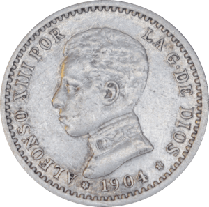 Avers 50 centimos Alphonse XIII 1904 PCV