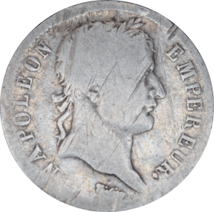 Avers 1 franc Napoléon Ier 1808 BB