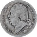 2 francs Louis XVIII 1824 B - Avers