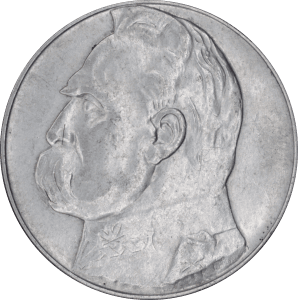 Avers 10 zlotys Josef Pilsudski 1936