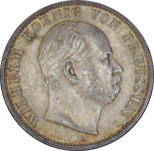 Avers 1 vereinsthaler Wilhelm I 1867 A
