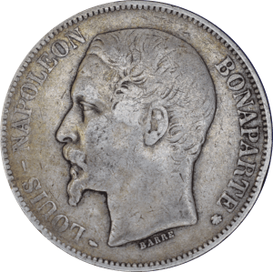 5 francs Louis-Napoléon Bonaparte 1852 BB - Avers