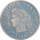 1 centime Cérès 1896 A - Avers