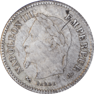 20 centimes Napoléon III 1867 K - Avers