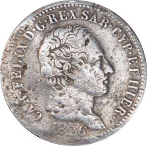 1 lire Carlo Felice 1826 L - Avers