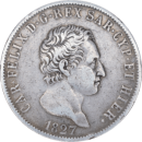 5 lires Carlo Felice 1827 P - Avers