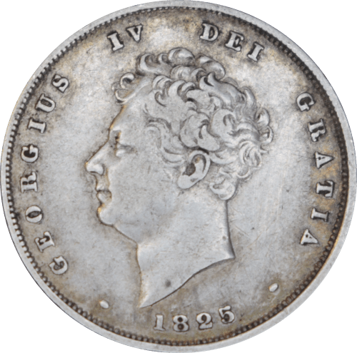 Avers 1 shilling George IV 1825