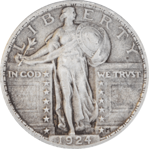 Avers 1/4 dollar "Standing Liberty Quarter" 1924