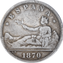 2 pesetas 1870 (73) M - Avers