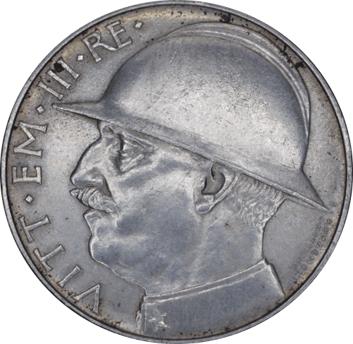 20 lires "Elmetto" Vittorio Emanuele III 1928 R - Avers