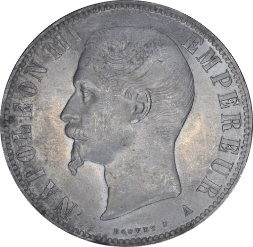 5 francs Napoléon III 1856 A - Avers