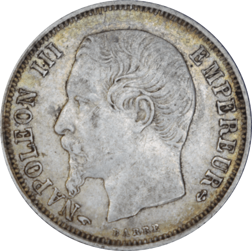 Avers 1 franc Napoléon III 1858 A