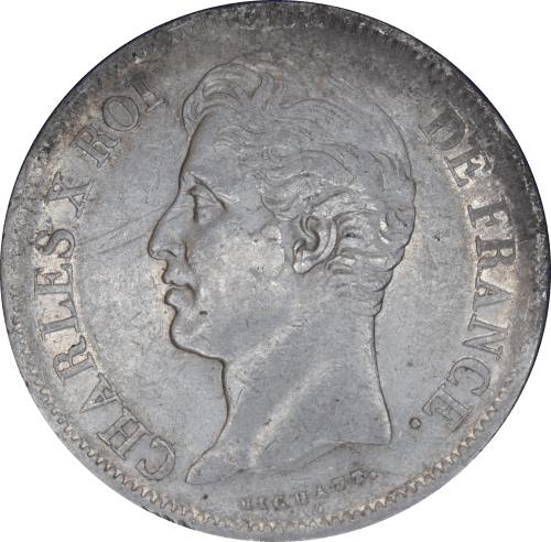 Avers 5 francs Charles X 1829 D