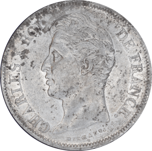 Avers 5 francs Charles X 1829 MA