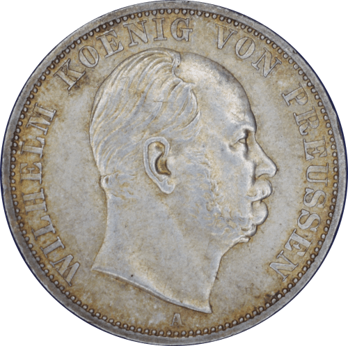 Avers 1 vereinsthaler Wilhelm I 1867 A
