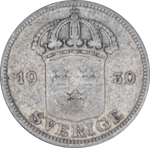 Avers 50 öre 1930 Gustaf V