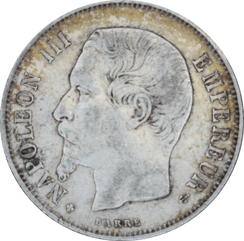 1 franc Napoléon III 1860 BB - Avers