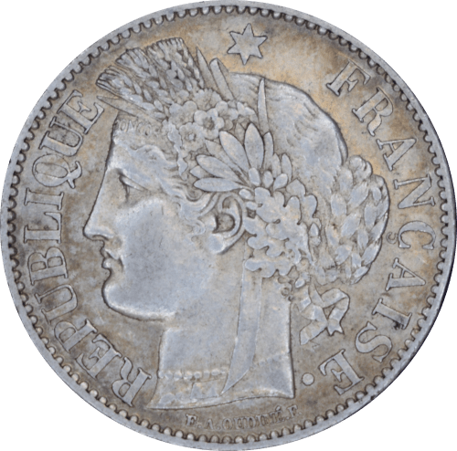 Avers 2 francs Cérès 1887 A