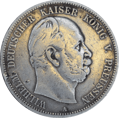 Avers 5 Mark Wilhelm I 1876 A