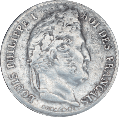 ¼ franc Louis-Philippe 1833 M - Avers