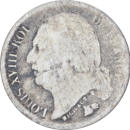 1/2 franc Louis XVIII 1818 W - Avers