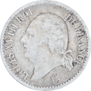 ¼ franc Louis XVIII 1817 B - Avers
