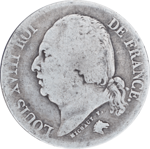 2 francs Louis XVIII 1824 B - Avers