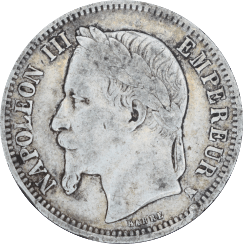 Avers 1 franc Napoléon III 1868 A