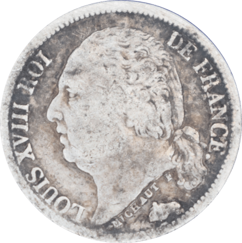 ½ franc Louis XVIII 1822 A - Avers