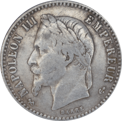 Obverse 50 Centimes Napoleon III 1866 K