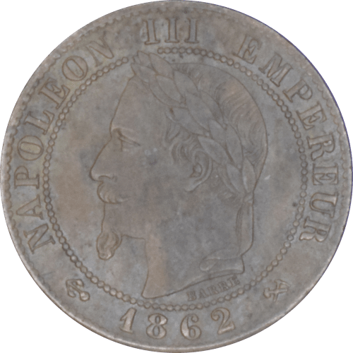 1 centime Napoléon III 1862 K - Avers