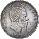 5 lires Vittorio Emanuele II 1862 N - Avers