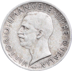 Avers 5 lires Vittorio Emanuele III 1929 R