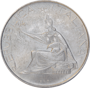 Avers 500 lires Unité italienne