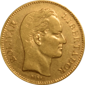 Avers 20 bolivars 1880
