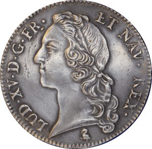 Avers Écu d'argent au bandeau 1762 A Louis XV